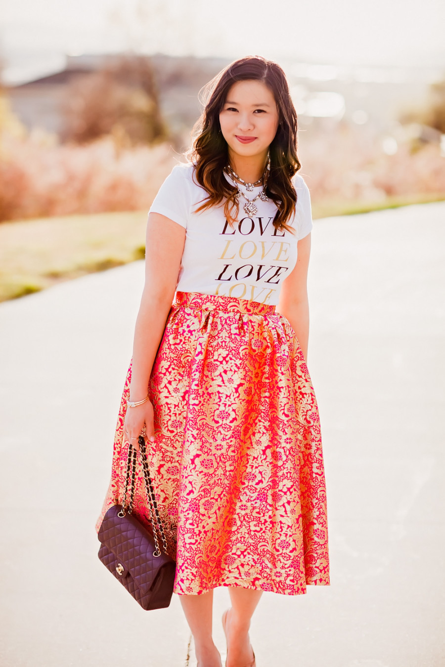 Graphic Tee + Pretty Skirt | SandyALaMode