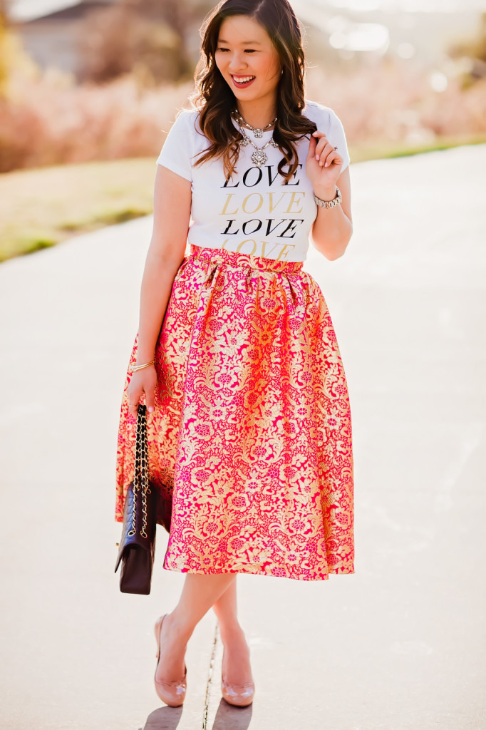 Graphic Tee + Pretty Skirt | SandyALaMode