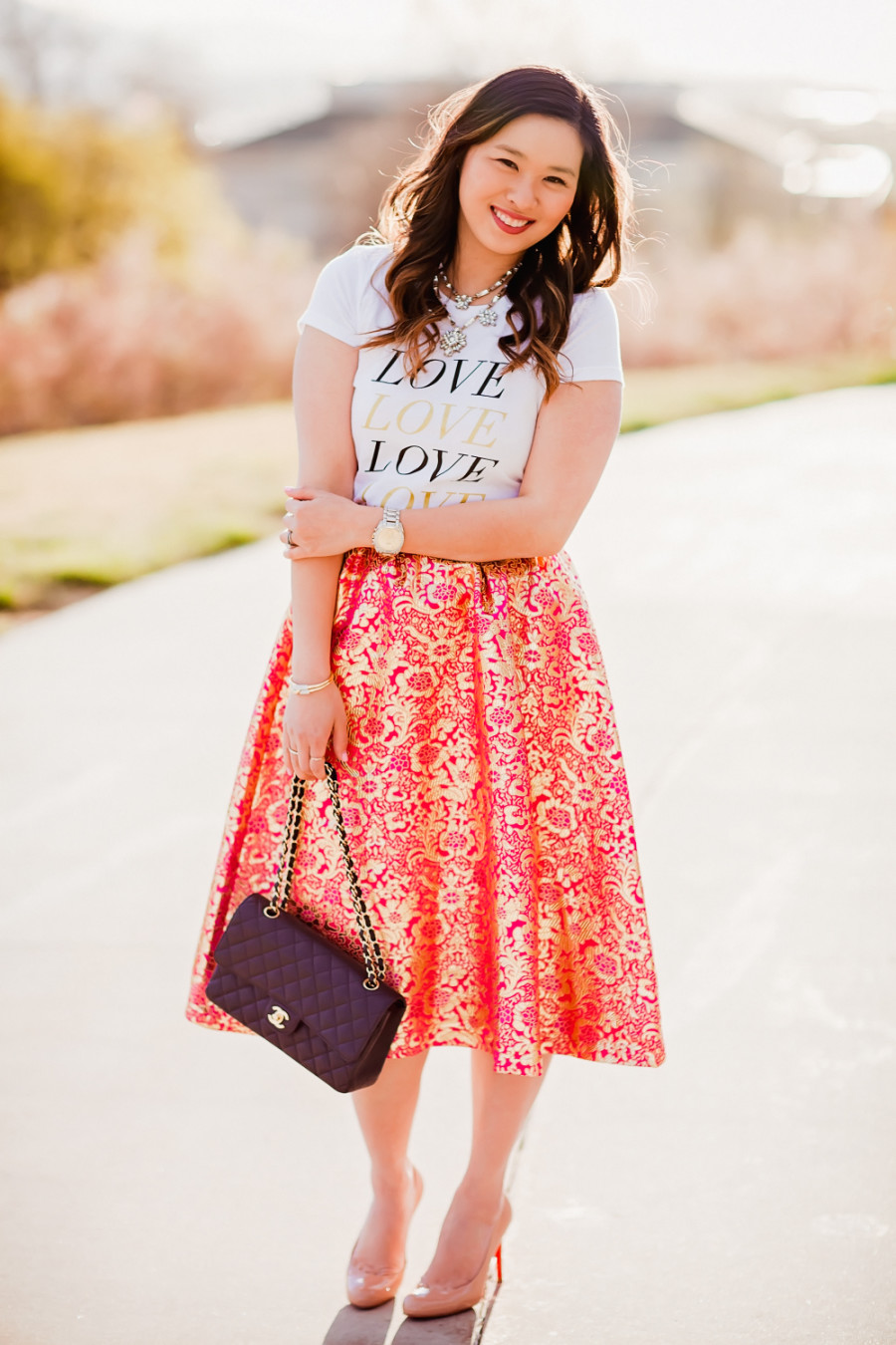 Graphic Tee + Pretty Skirt | SandyALaMode