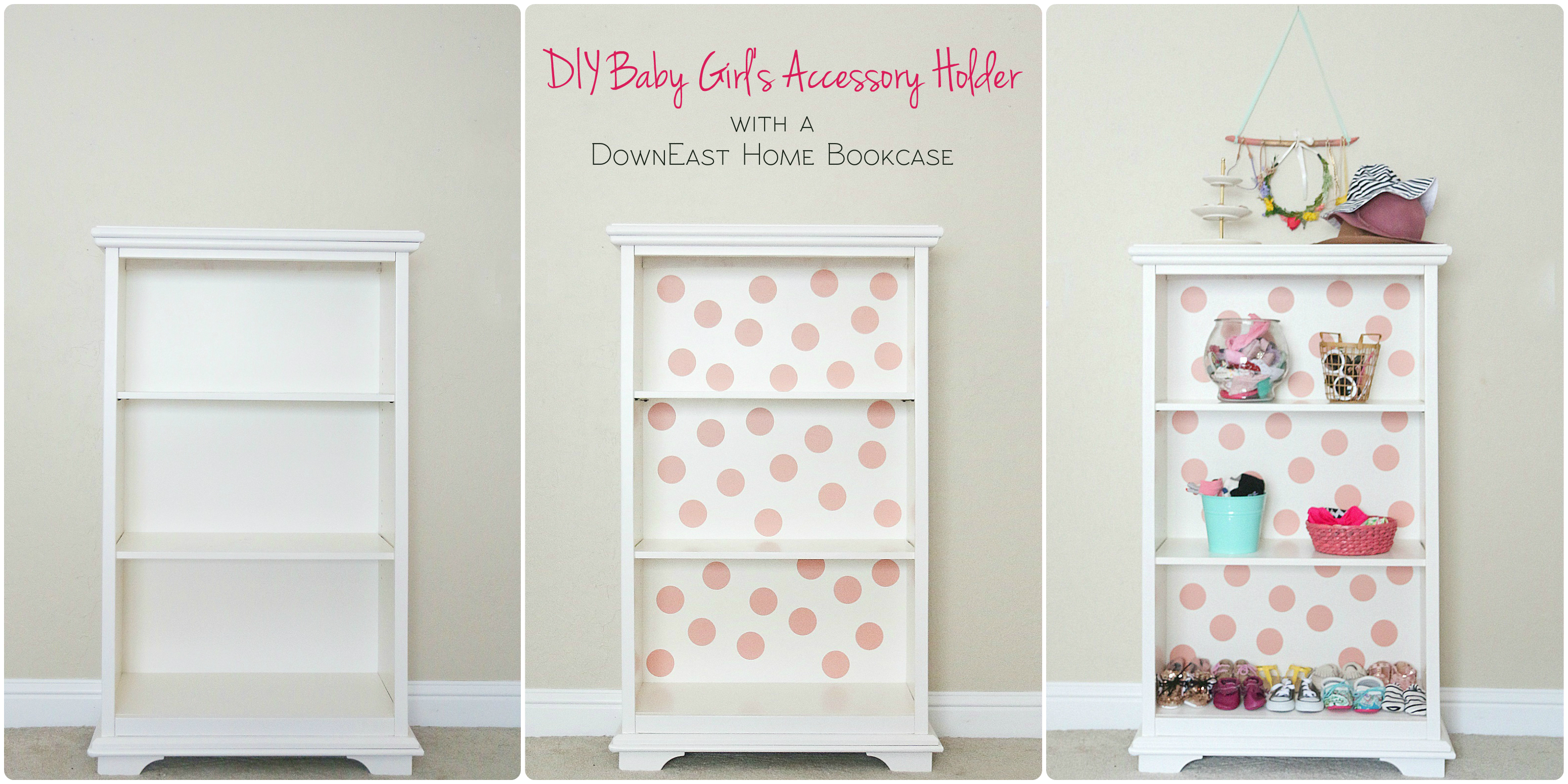 Downeast Home Bookcase Turned Into Diy Baby Girl S Accessory