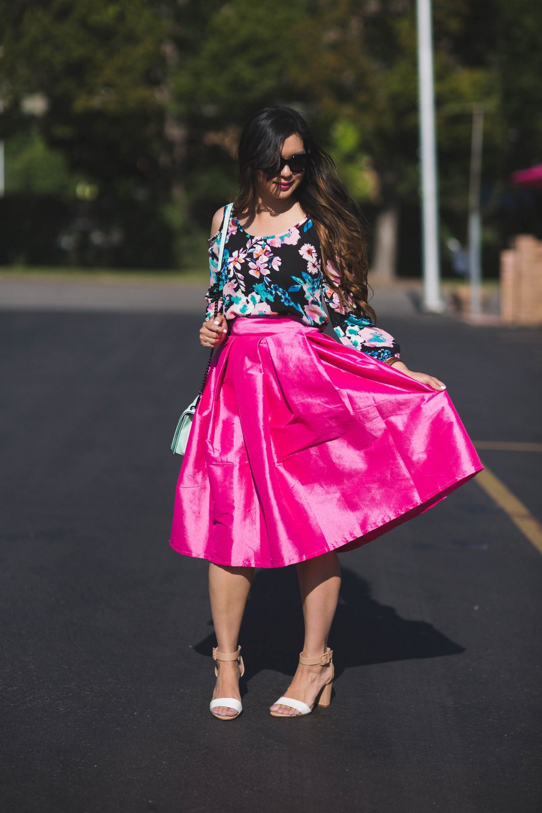 Cut Out Shoulder and Midi Skirt + On Trend Tuesdays Linkup! | SandyALaMode