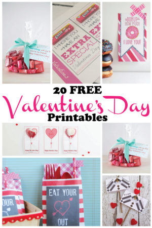 20 FREE Valentines Day Printables Your Children Will Love | SandyALaMode
