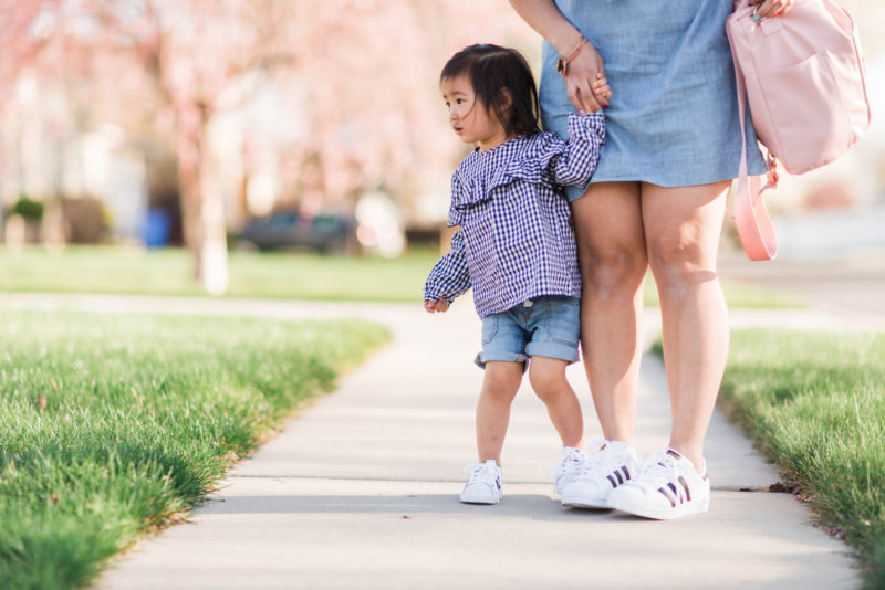 mom and baby matching adidas