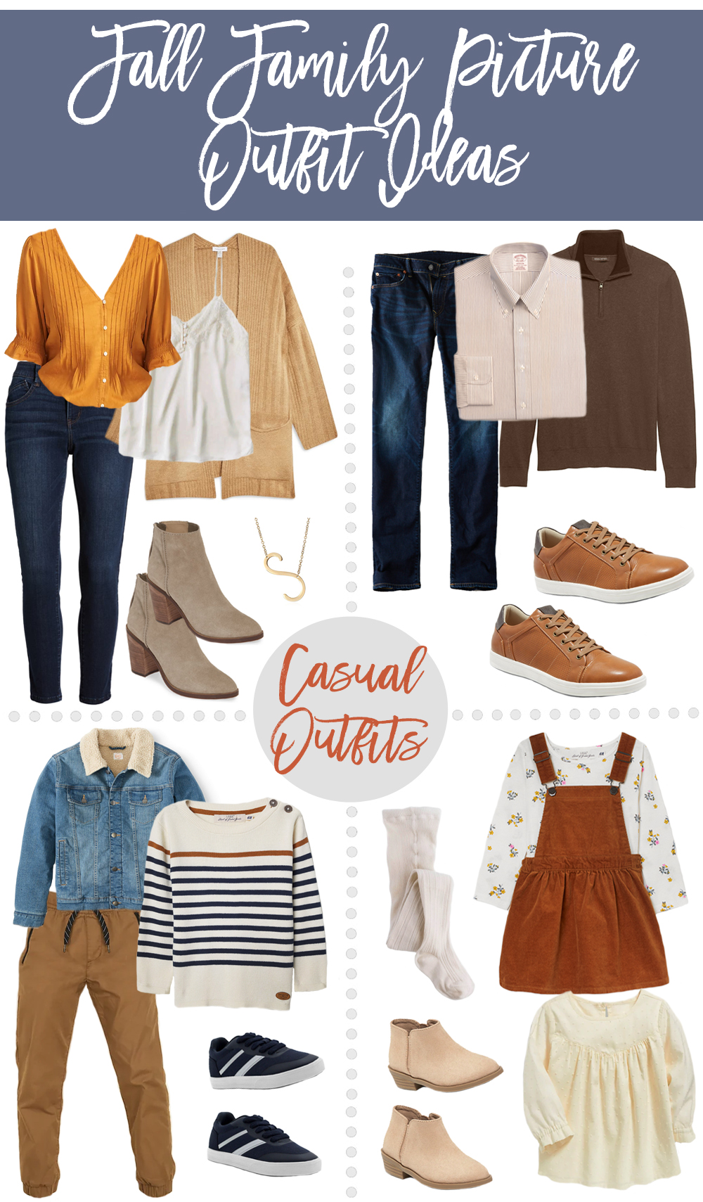 Fall Family Photos Outfit Inspiration - Casual + Dressy | SandyALaMode