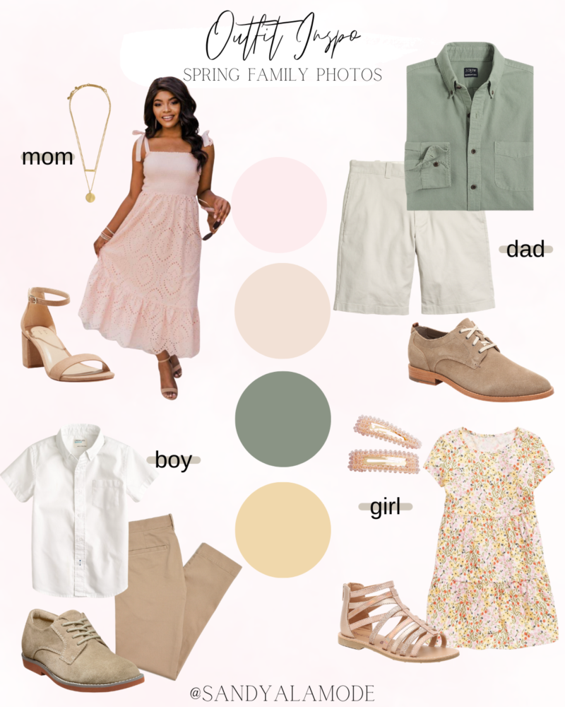 Spring Family Photos: 6 Color Schemes For The Entire Family | SandyALaMode